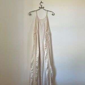 Eve Stillman • Ivory Silk and Lace Maxi Slip Dress • Size Medium